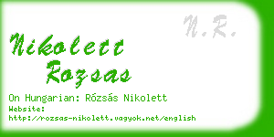 nikolett rozsas business card